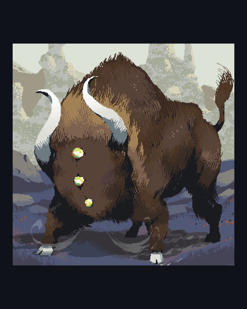 El bisonte (Bighorn Bison).