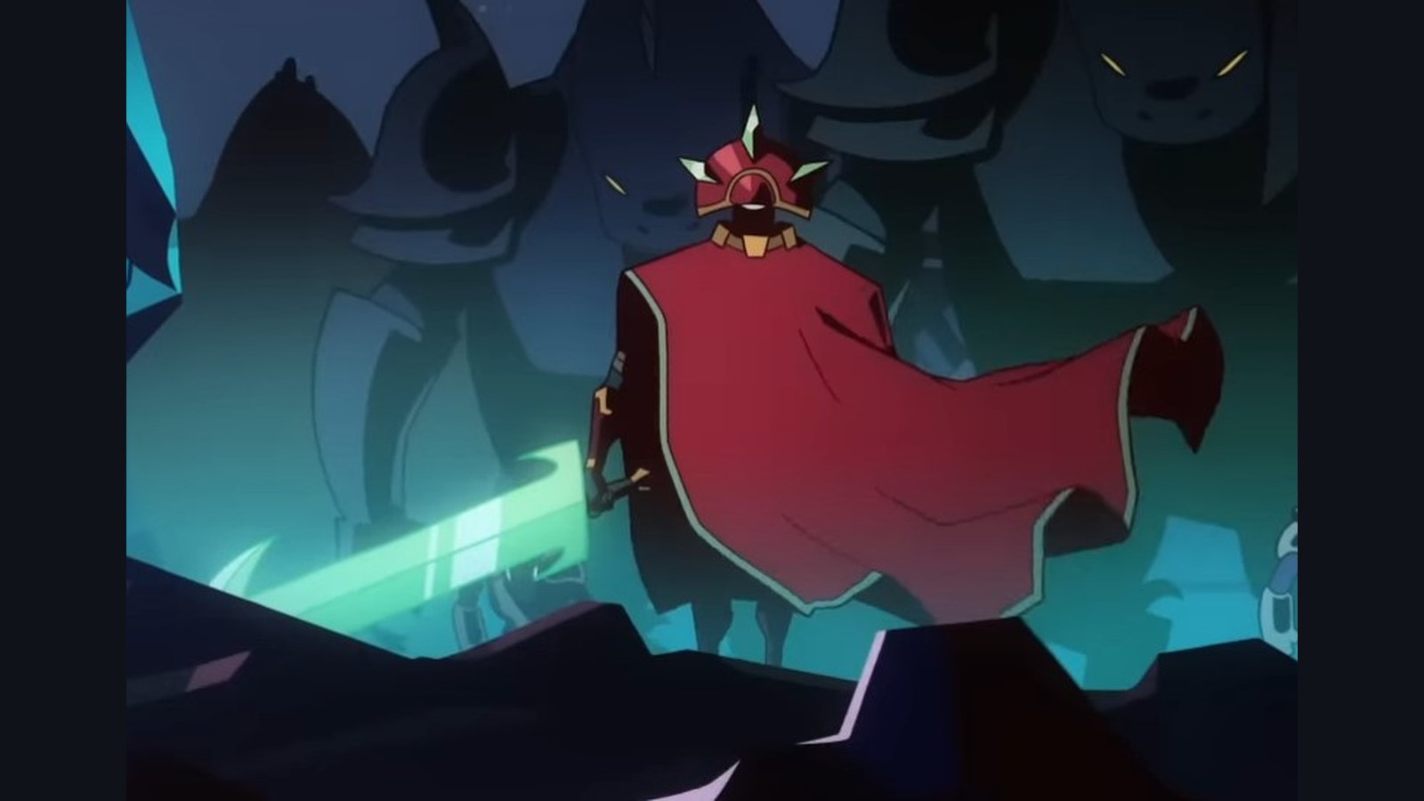 Providence, espada en mano. Imagen del tráiler de Risk of Rain Returns.