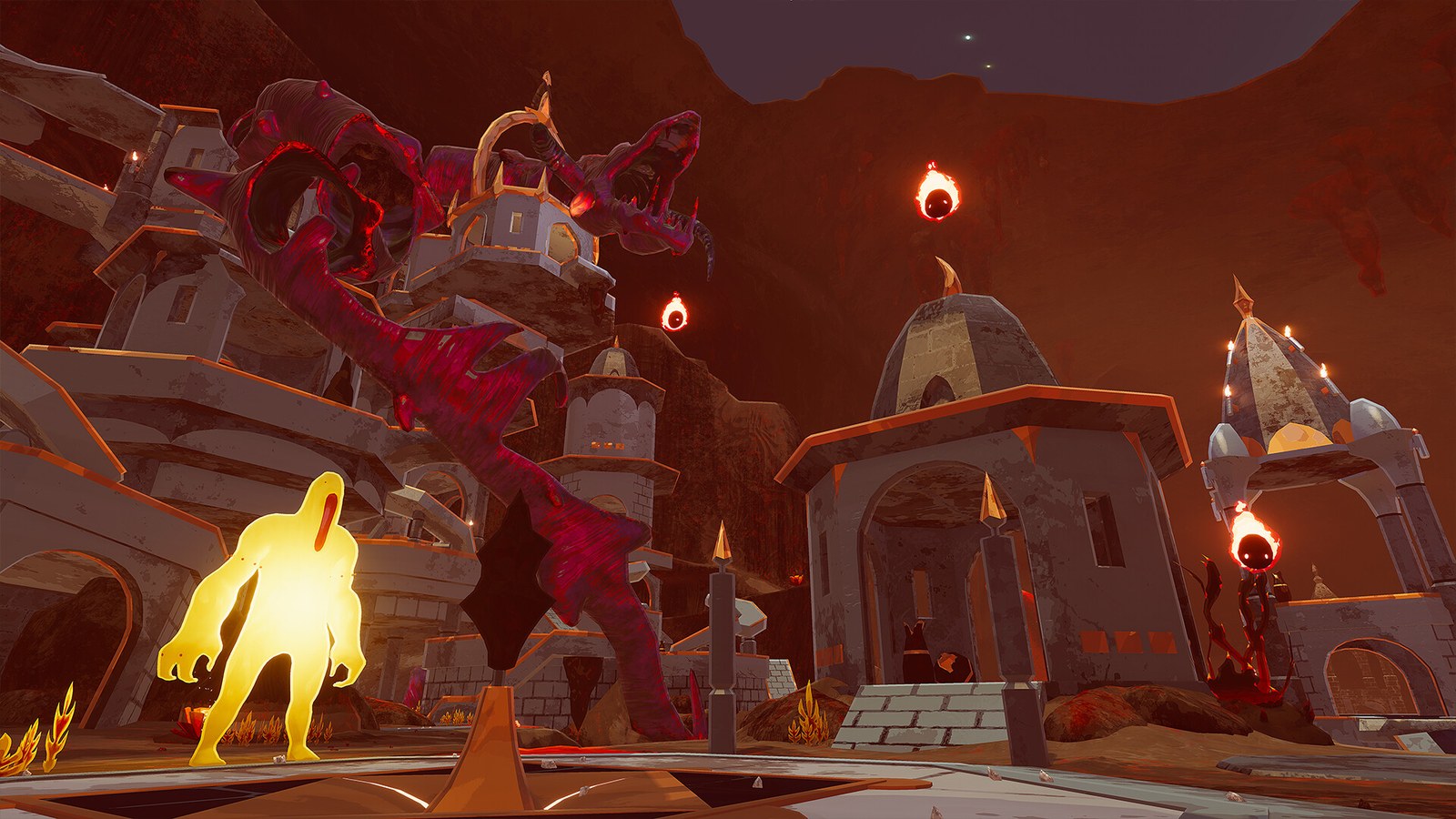 Ruinas en un desierto rojo. Seekers of the Storm.